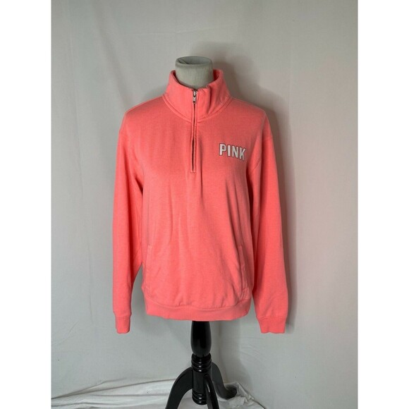 PINK Women’s Sweatshirt Pink Big Logo Victoria's Secret Pullover Size Small - Picture 2 of 6